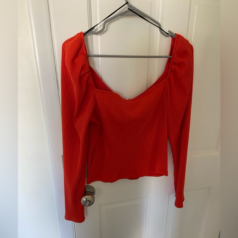 H&M Orange cropped top.